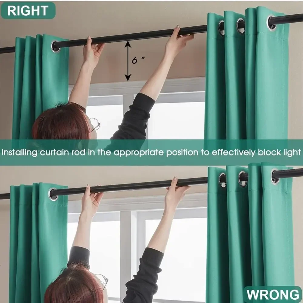 Blackout 2Panels Curtains Living‎ Room Thermal Insulated Drapes Bedroom 42x63”